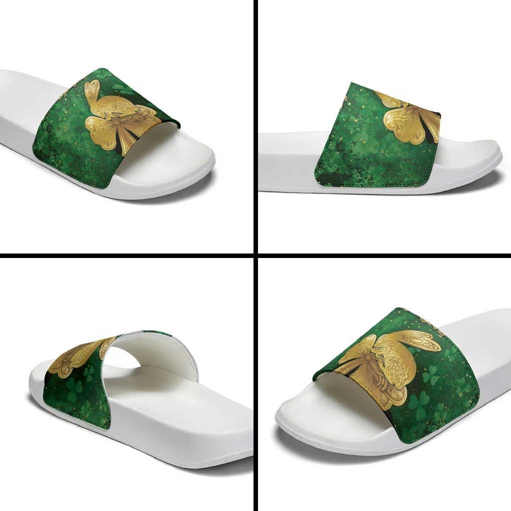 Ireland Slide Sandals The Shamrock With The Irish Hare Patterns DT05