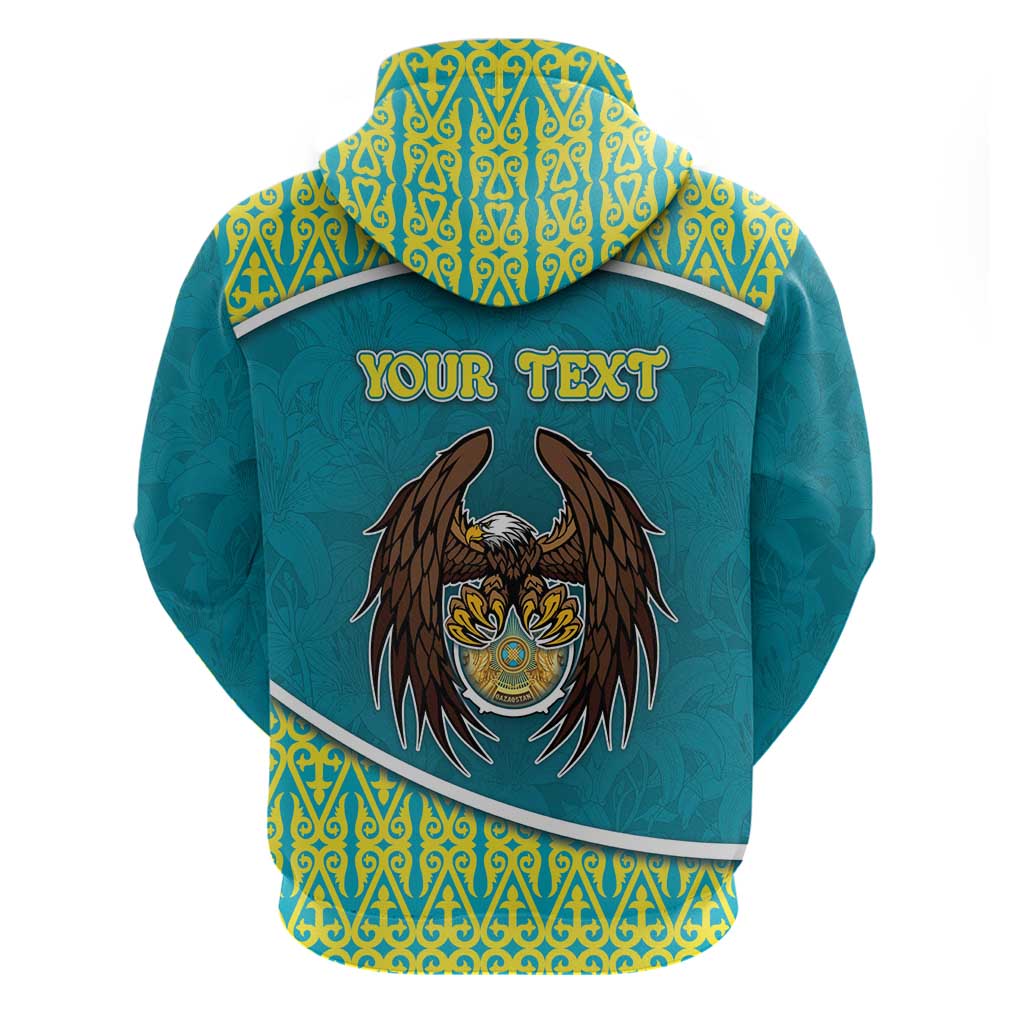 Personalized Kazakhstan Hoodie The Eagle With Kazakh Patterns DT05