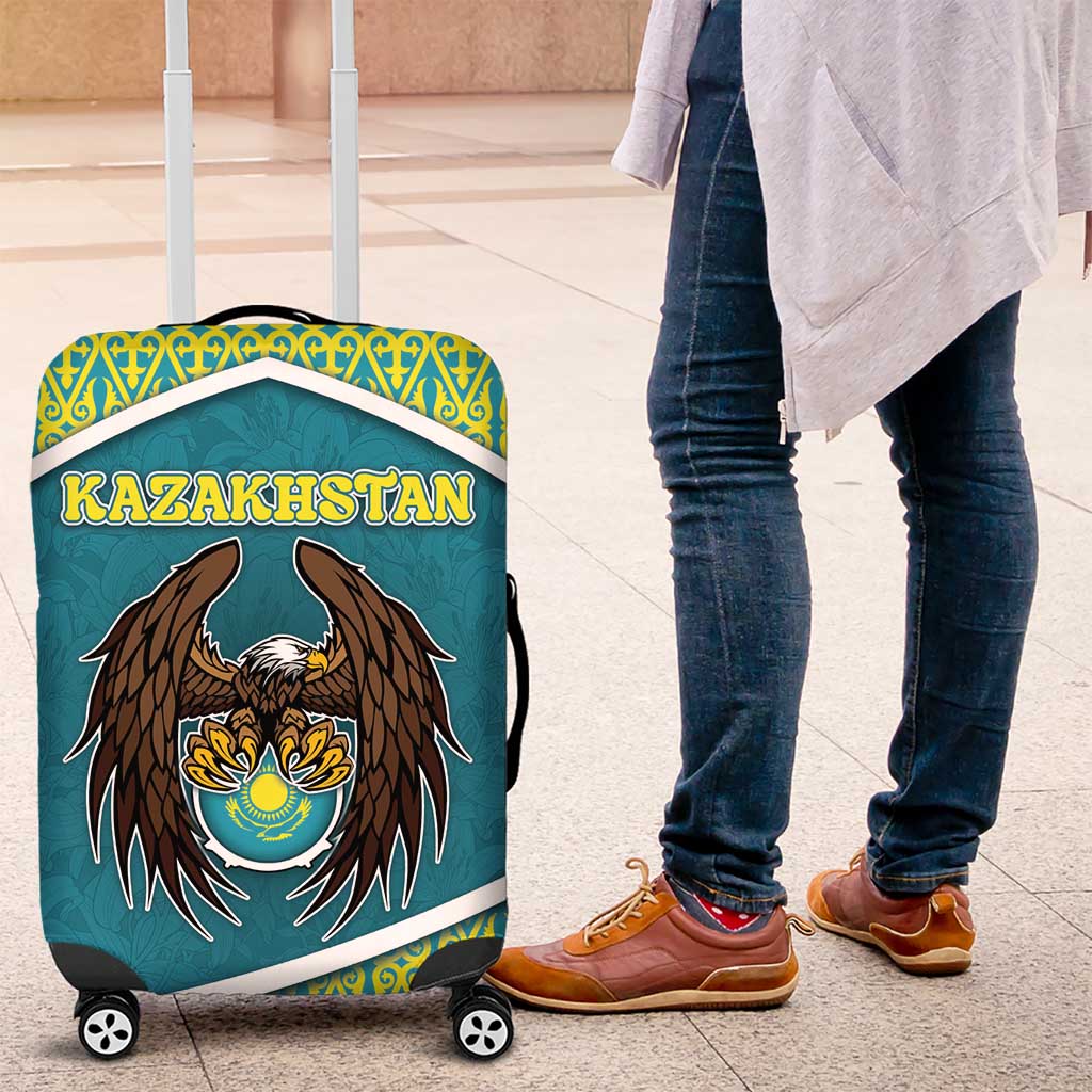 Kazakhstan Luggage Cover The Eagle With Kazakh Patterns DT05