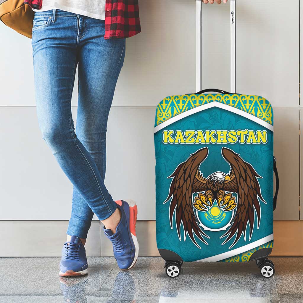 Kazakhstan Luggage Cover The Eagle With Kazakh Patterns DT05