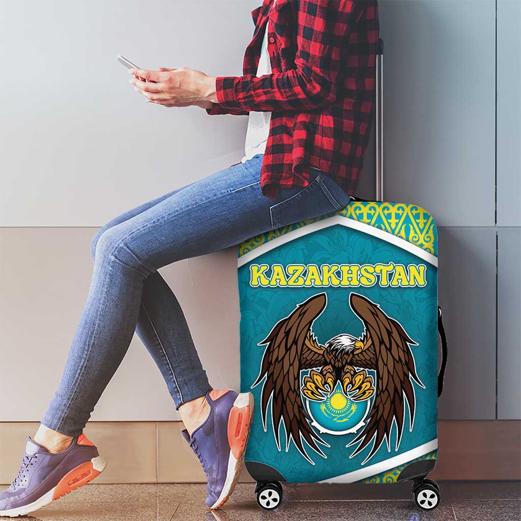 Kazakhstan Luggage Cover The Eagle With Kazakh Patterns DT05