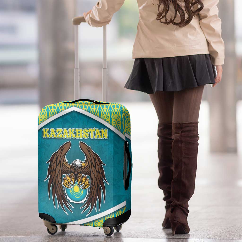 Kazakhstan Luggage Cover The Eagle With Kazakh Patterns DT05