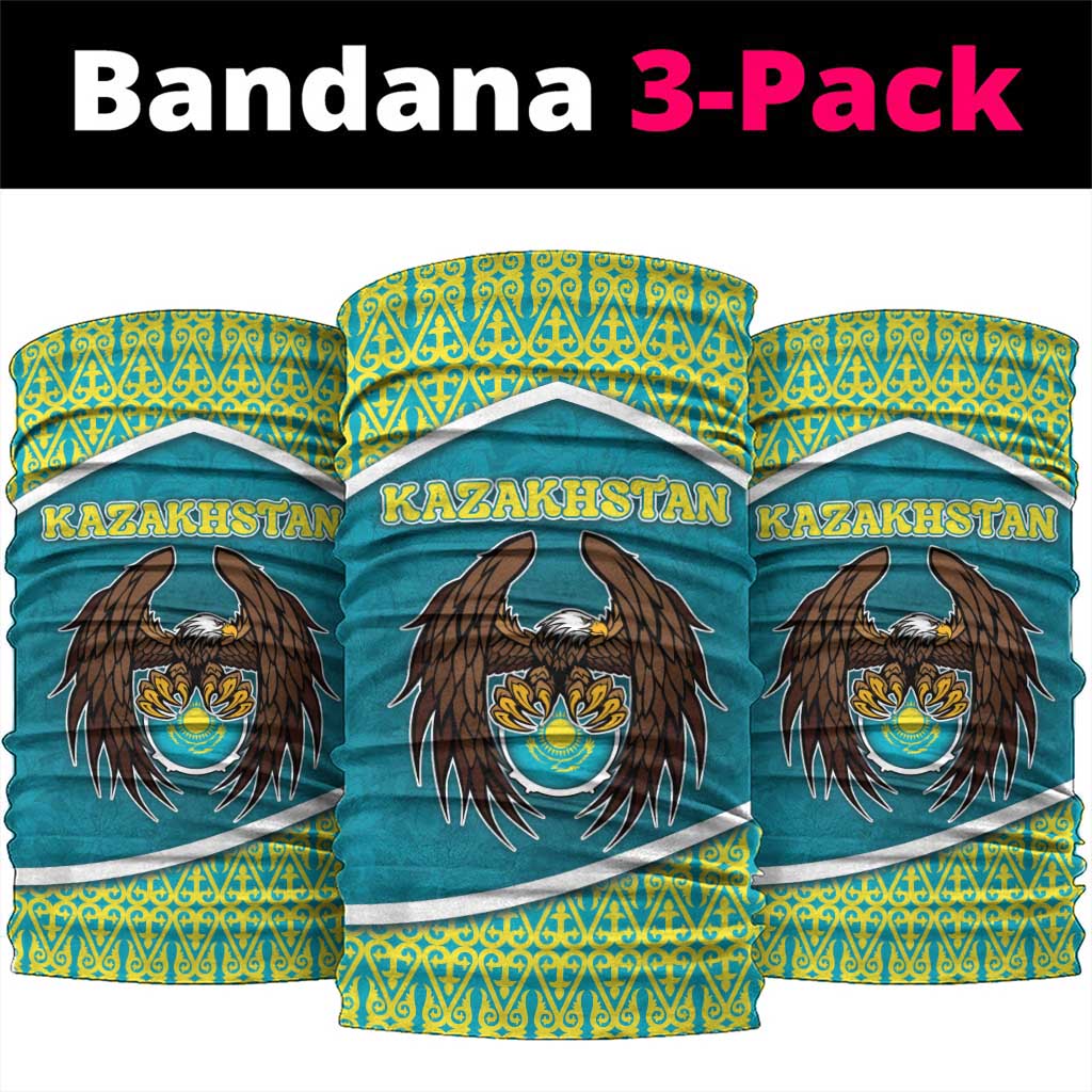 Kazakhstan Neck Gaiter The Eagle With Kazakh Patterns DT05