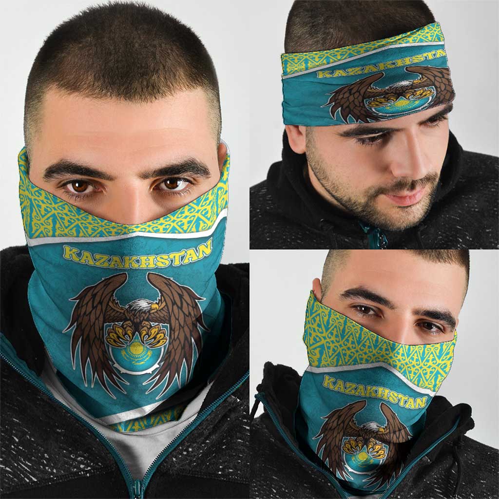 Kazakhstan Neck Gaiter The Eagle With Kazakh Patterns DT05