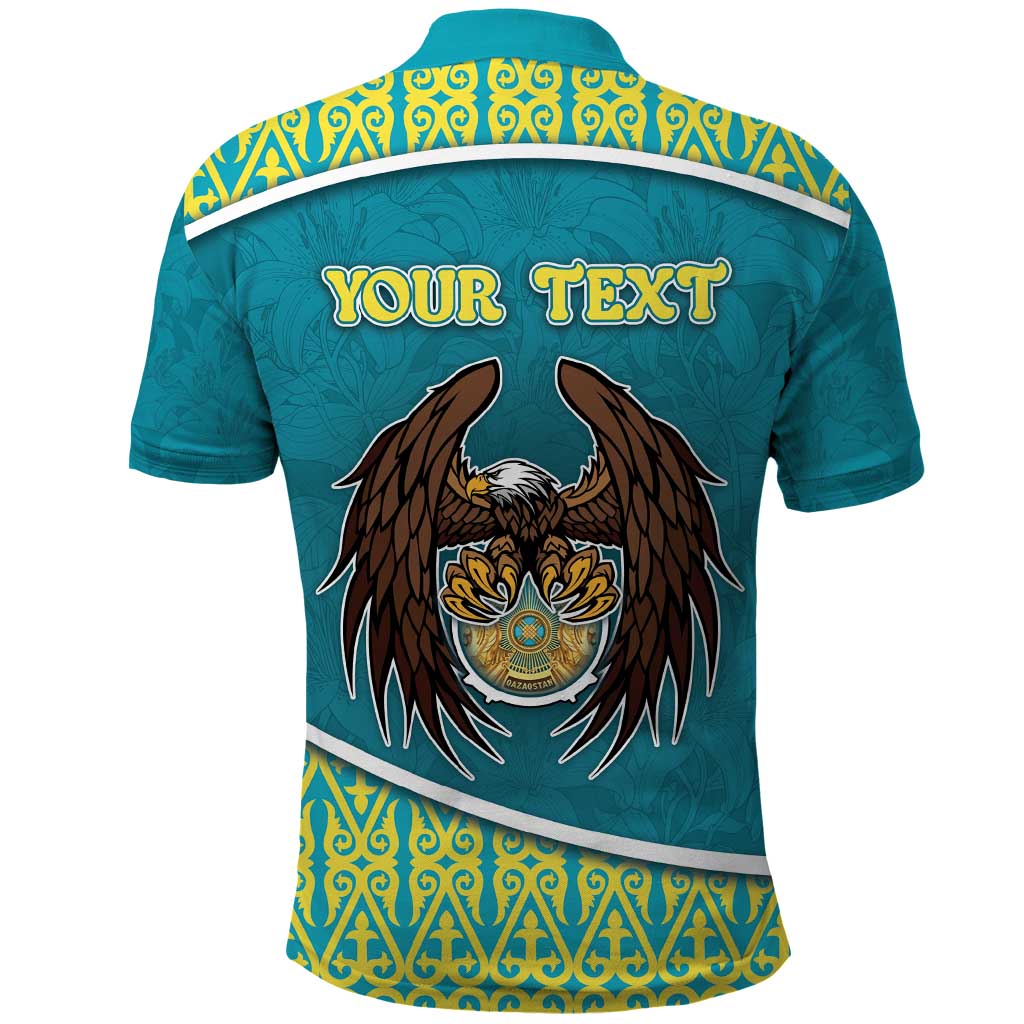 Personalized Kazakhstan Polo Shirt The Eagle With Kazakh Patterns DT05