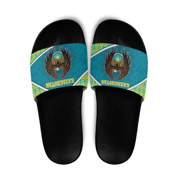 Kazakhstan Slide Sandals The Eagle With Kazakh Patterns DT05