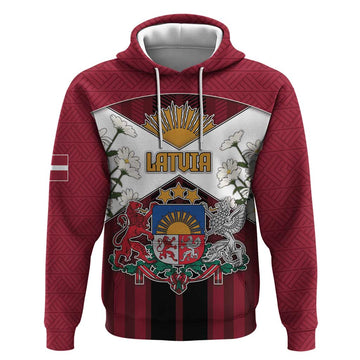 Personalized Latvia Hoodie Symbol With Latvians Patterns DT05