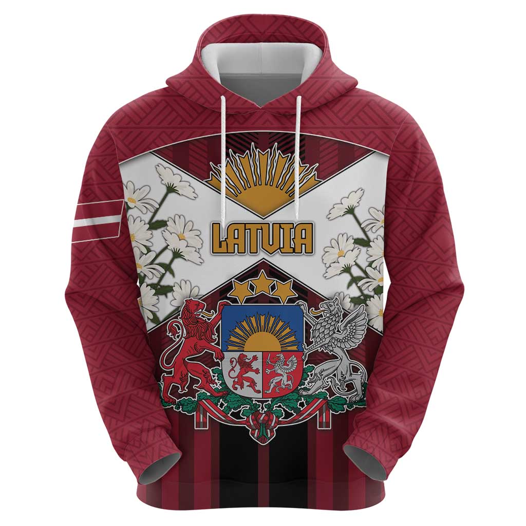 Personalized Latvia Hoodie Symbol With Latvians Patterns DT05
