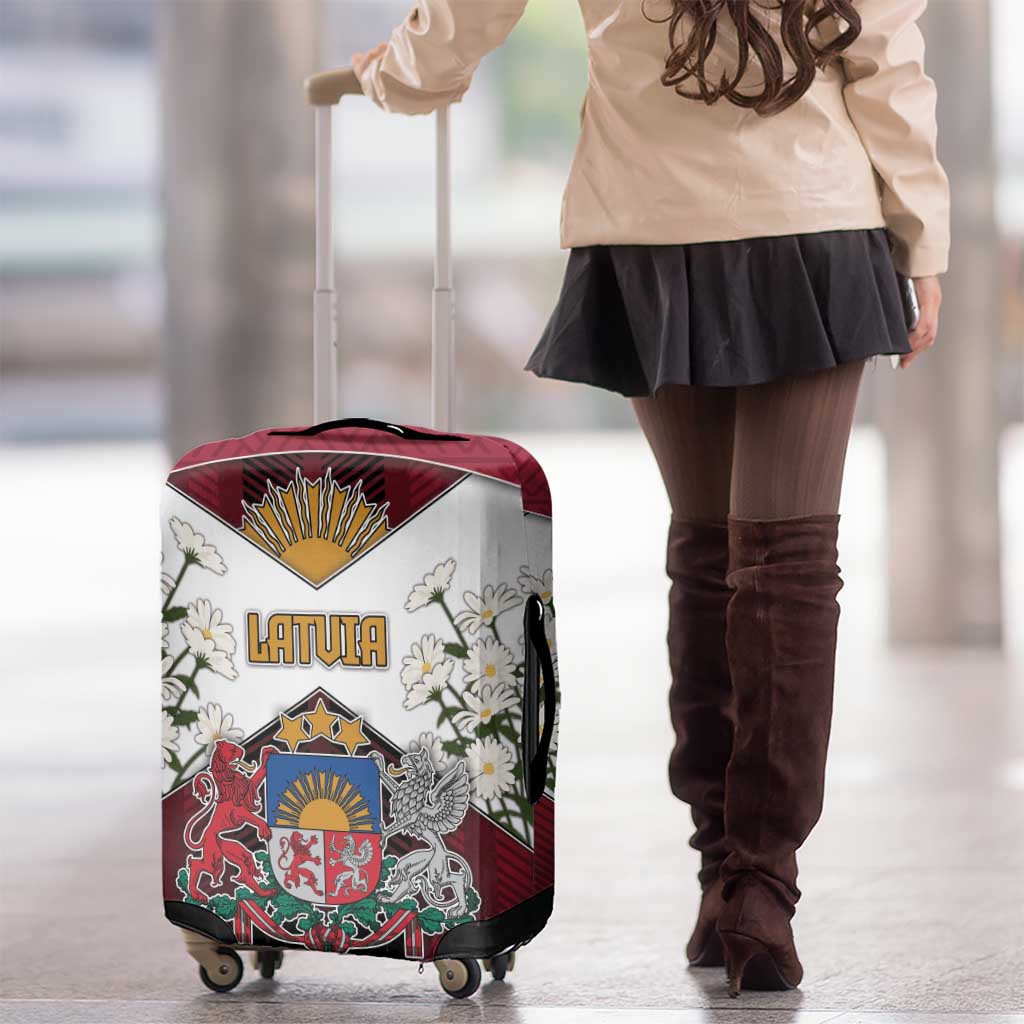 Latvia Luggage Cover Symbol With Latvians Patterns DT05