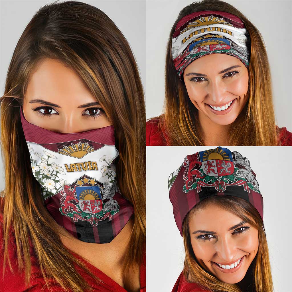 Latvia Neck Gaiter Symbol With Latvians Patterns DT05