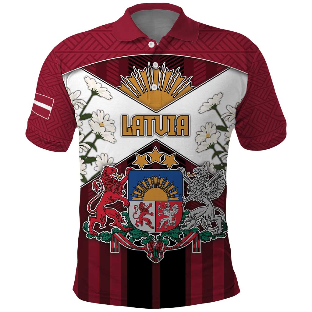 Personalized Latvia Polo Shirt Symbol With Latvians Patterns DT05