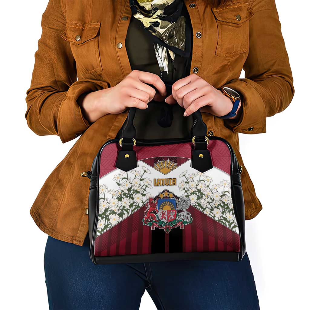 Latvia Shoulder Handbag Symbol With Latvians Patterns DT05