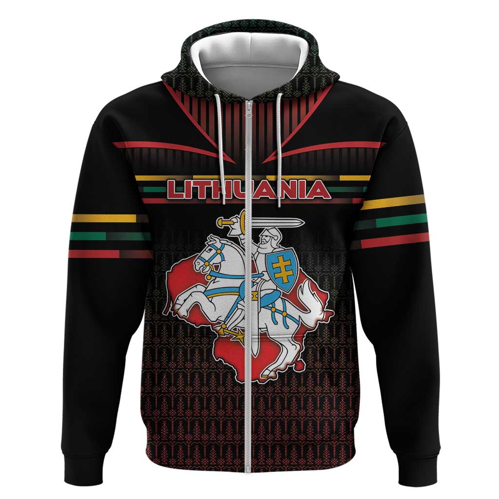 Personalized Lithuania Hoodie Knight In Armor With Map DT05