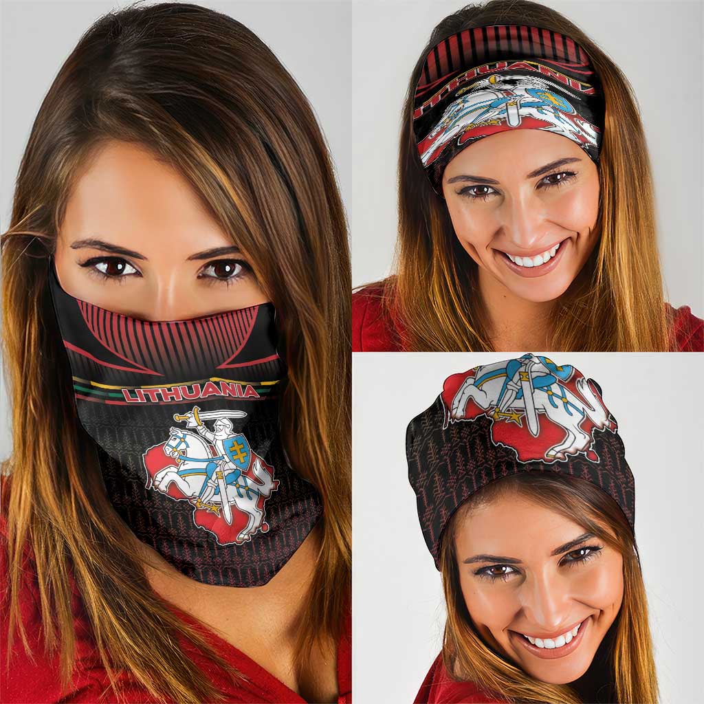Lithuania Neck Gaiter Knight In Armor With Map DT05
