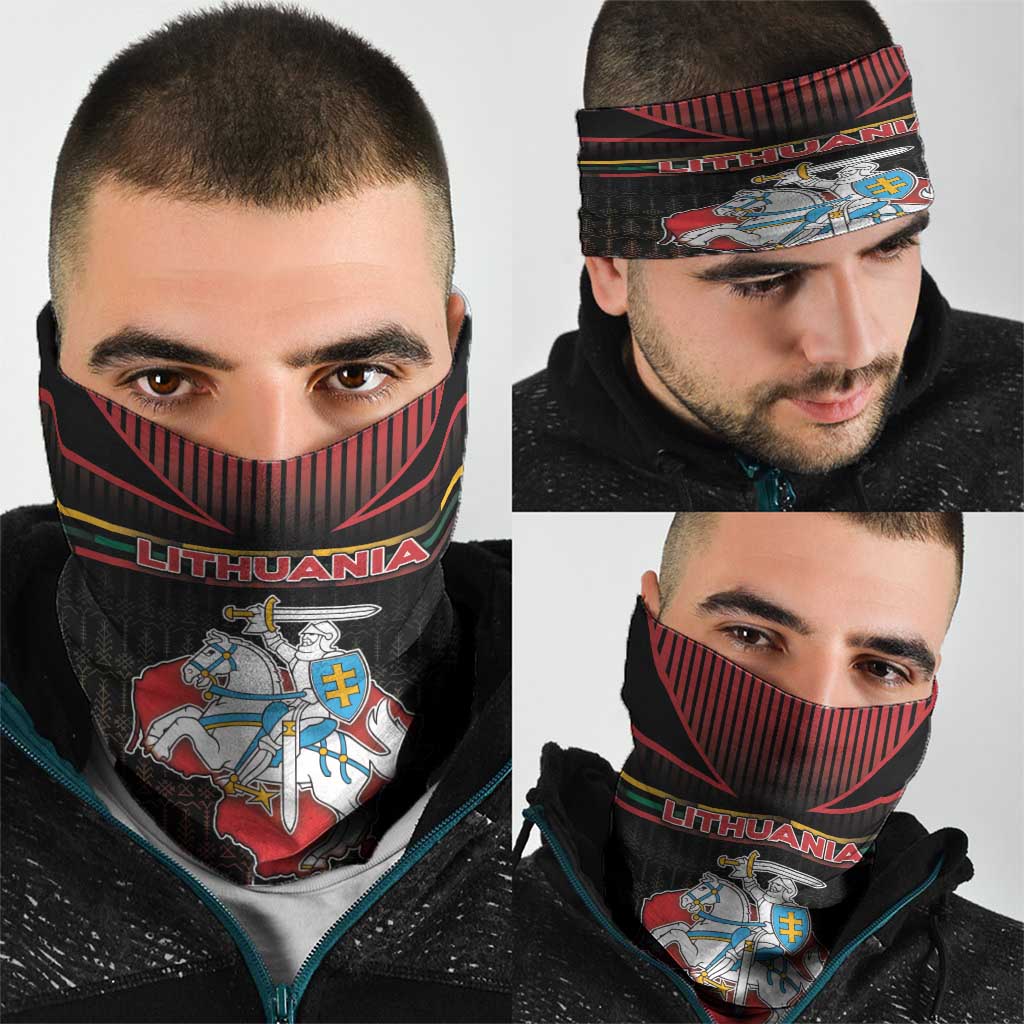 Lithuania Neck Gaiter Knight In Armor With Map DT05