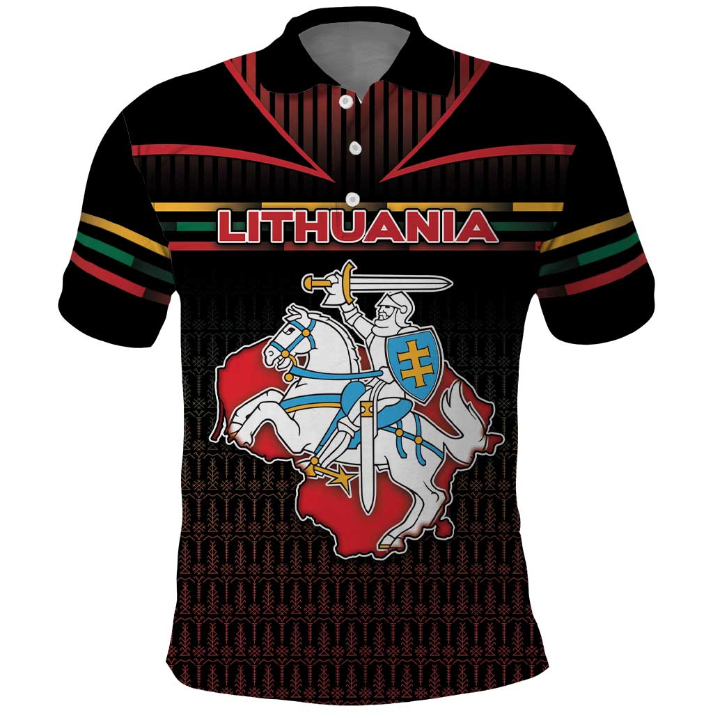 Personalized Lithuania Polo Shirt Knight In Armor With Map DT05