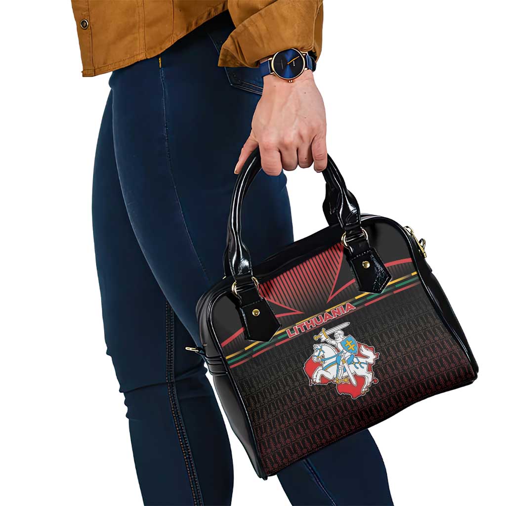 Lithuania Shoulder Handbag Knight In Armor With Map DT05