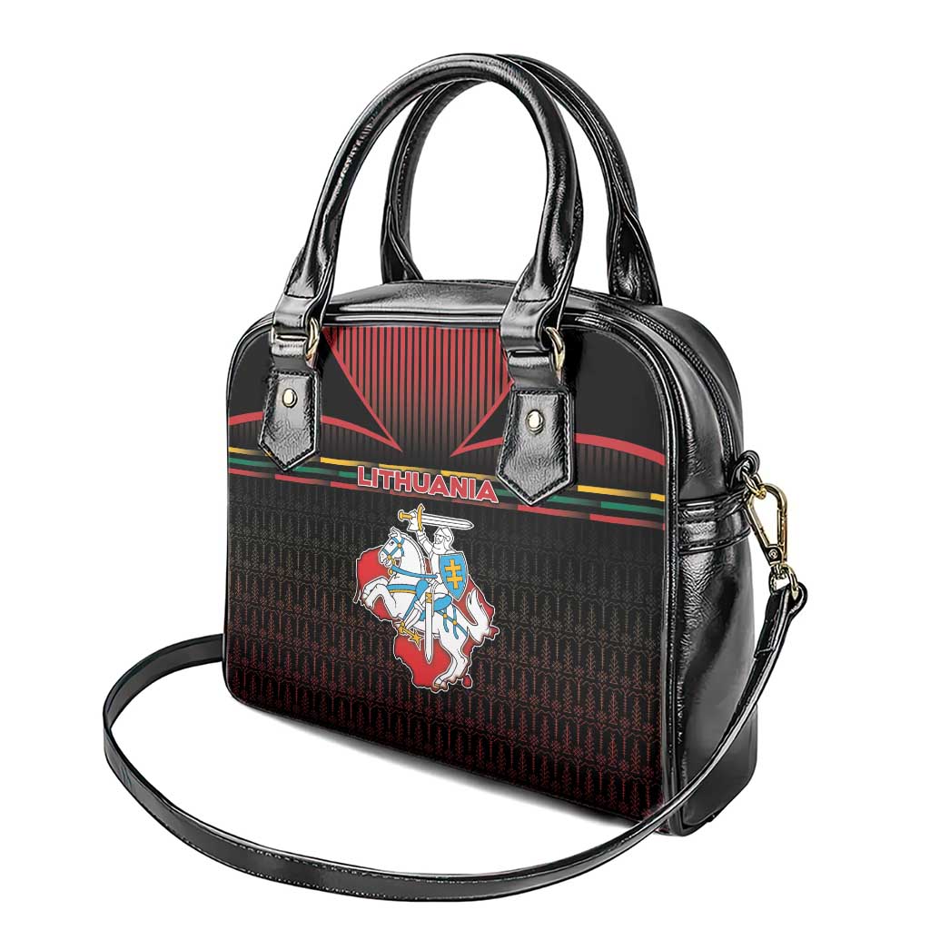 Lithuania Shoulder Handbag Knight In Armor With Map DT05