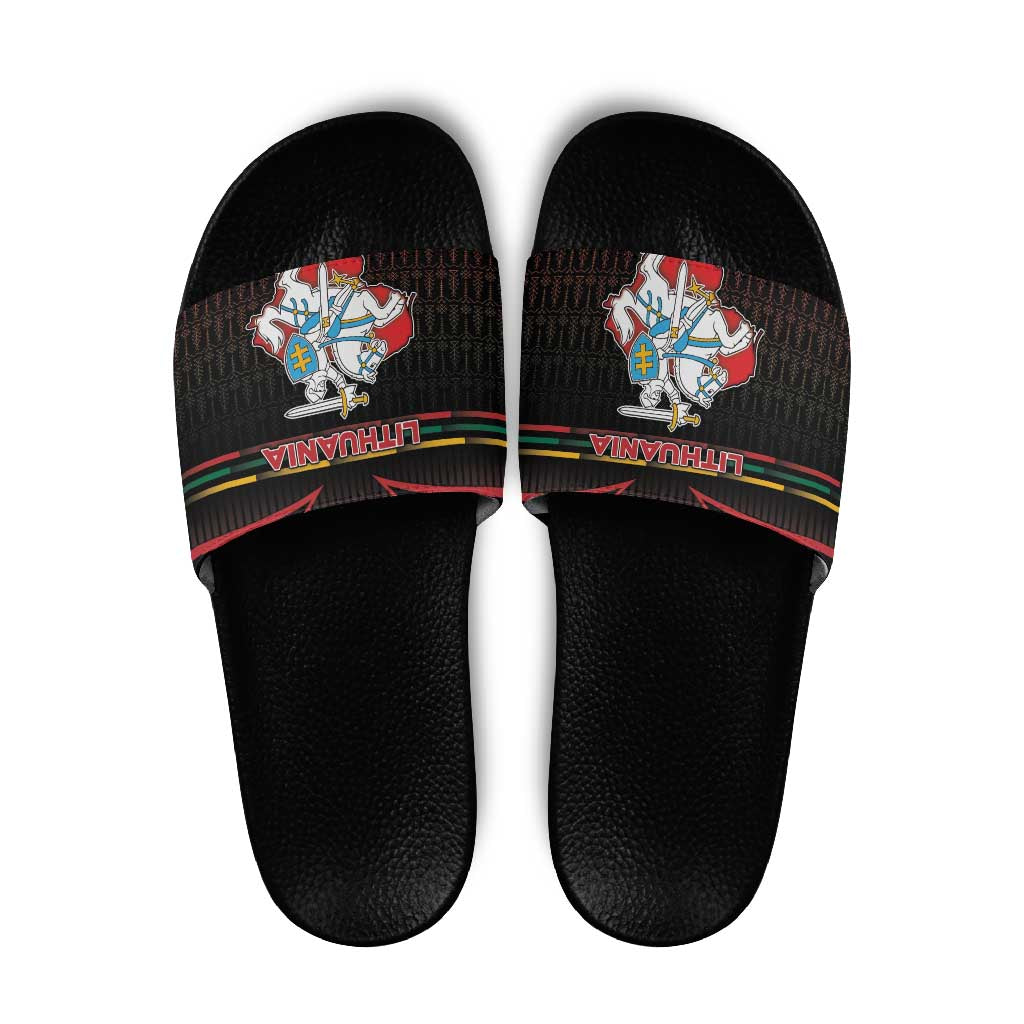 Lithuania Slide Sandals Knight In Armor With Map DT05