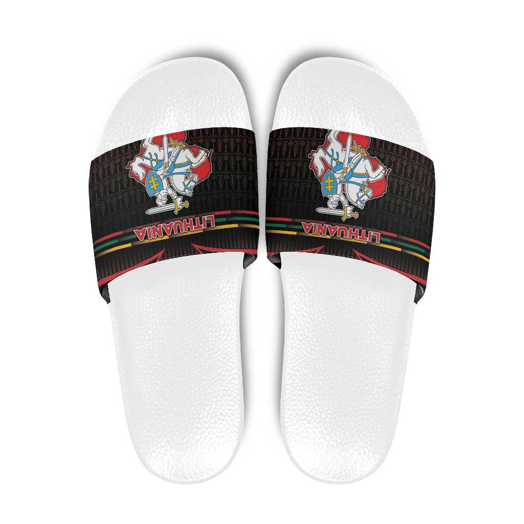 Lithuania Slide Sandals Knight In Armor With Map DT05
