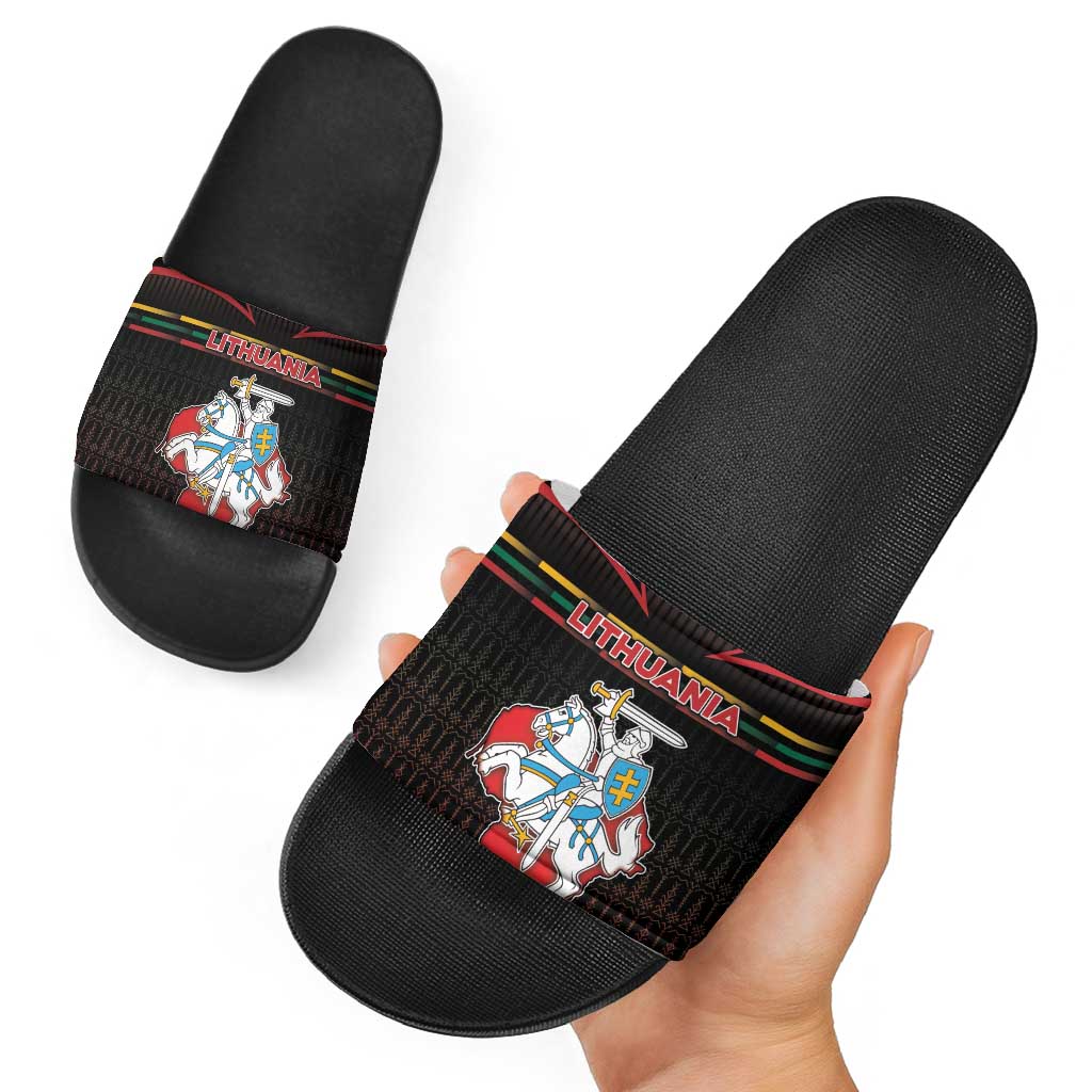 Lithuania Slide Sandals Knight In Armor With Map DT05
