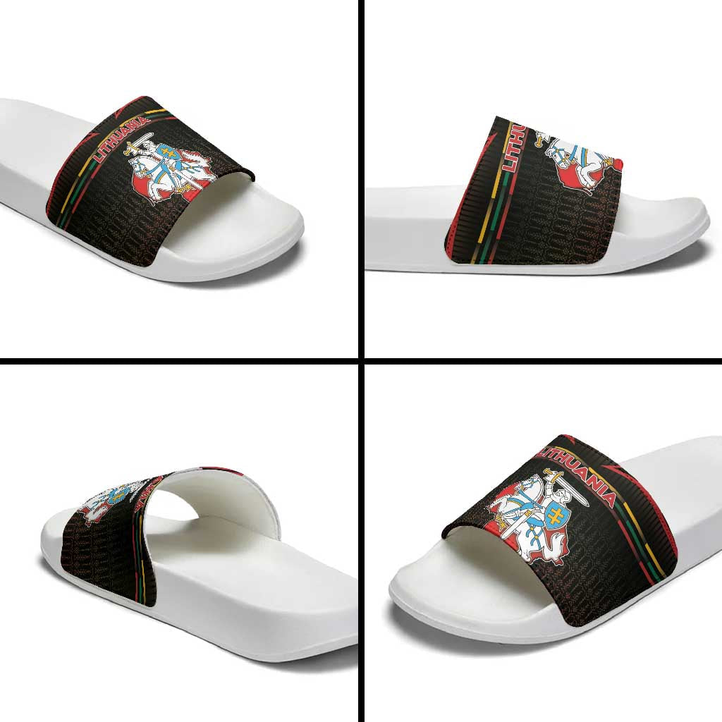 Lithuania Slide Sandals Knight In Armor With Map DT05