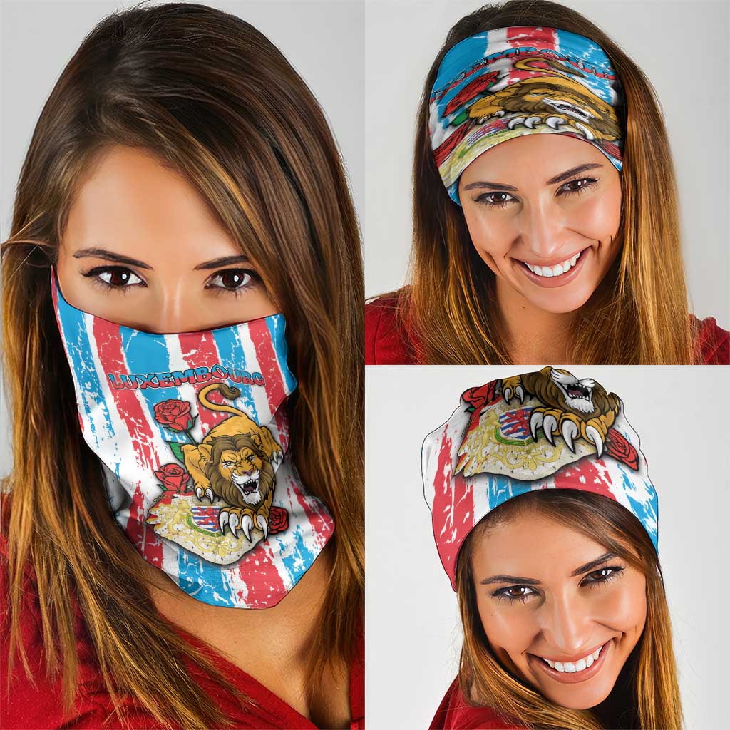 Luxembourg Neck Gaiter Red Lion With Coat Of Arms DT05