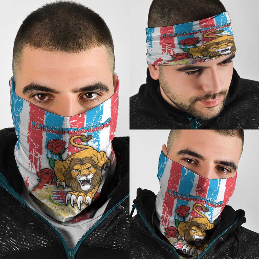 Luxembourg Neck Gaiter Red Lion With Coat Of Arms DT05