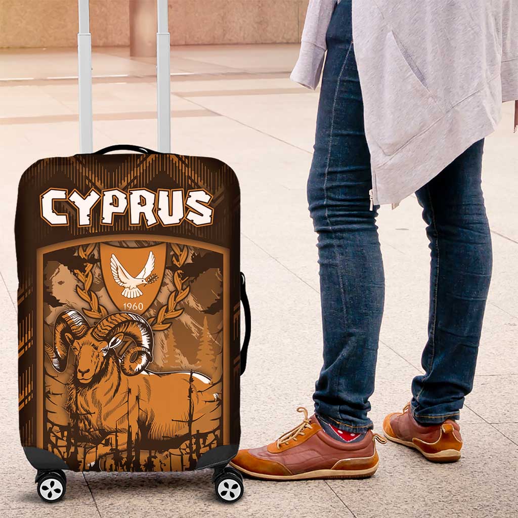 Cyprus Luggage Cover The Cypriot Mouflon With Coat Of Arms DT05