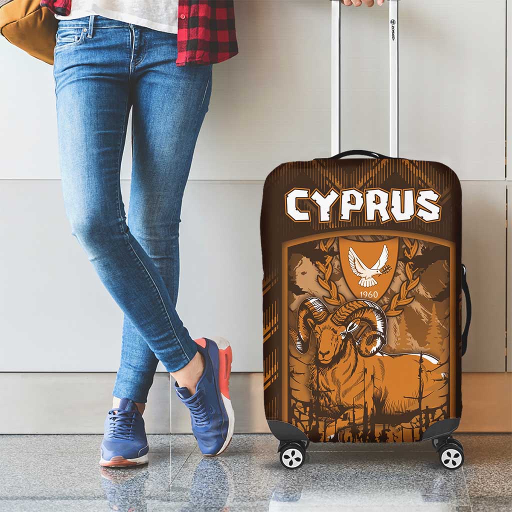 Cyprus Luggage Cover The Cypriot Mouflon With Coat Of Arms DT05
