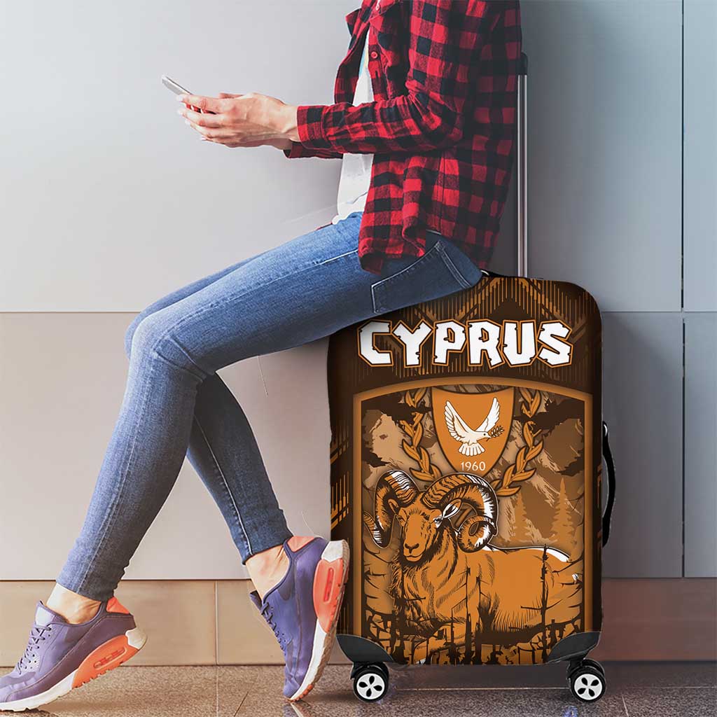 Cyprus Luggage Cover The Cypriot Mouflon With Coat Of Arms DT05