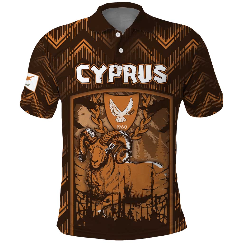Personalized Cyprus Polo Shirt The Cypriot Mouflon With Coat Of Arms DT05