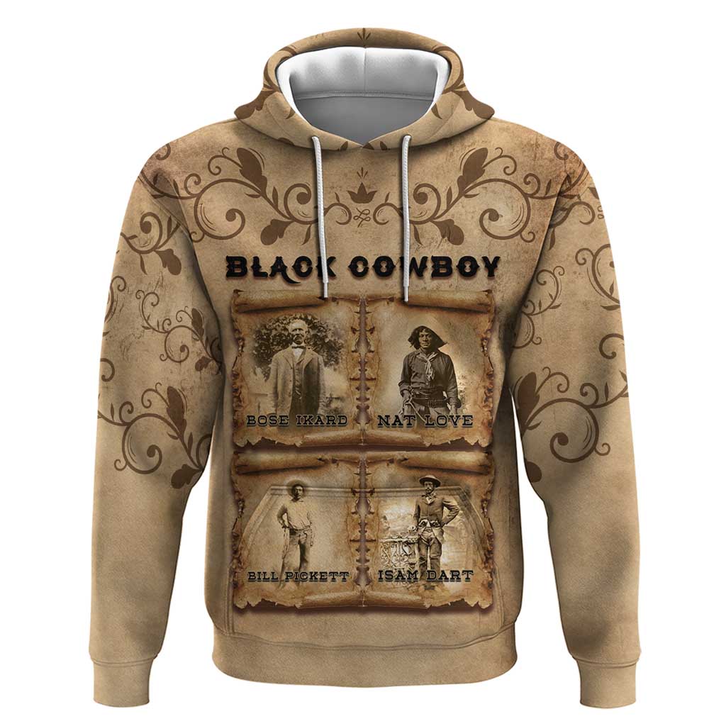 Black Cowboy Hoodie Melanin Black History Western Grunge DT05