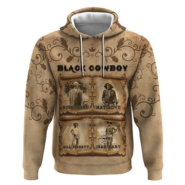 Black Cowboy Hoodie Melanin Black History Western Grunge DT05