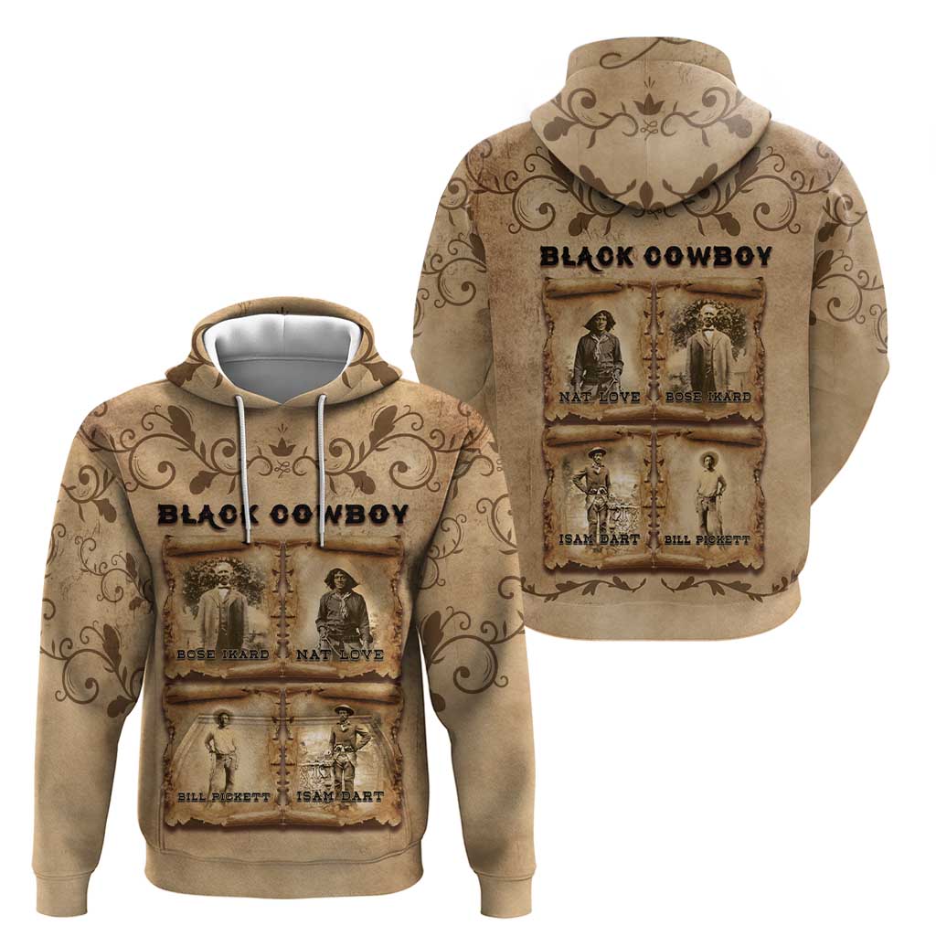 Black Cowboy Hoodie Melanin Black History Western Grunge DT05