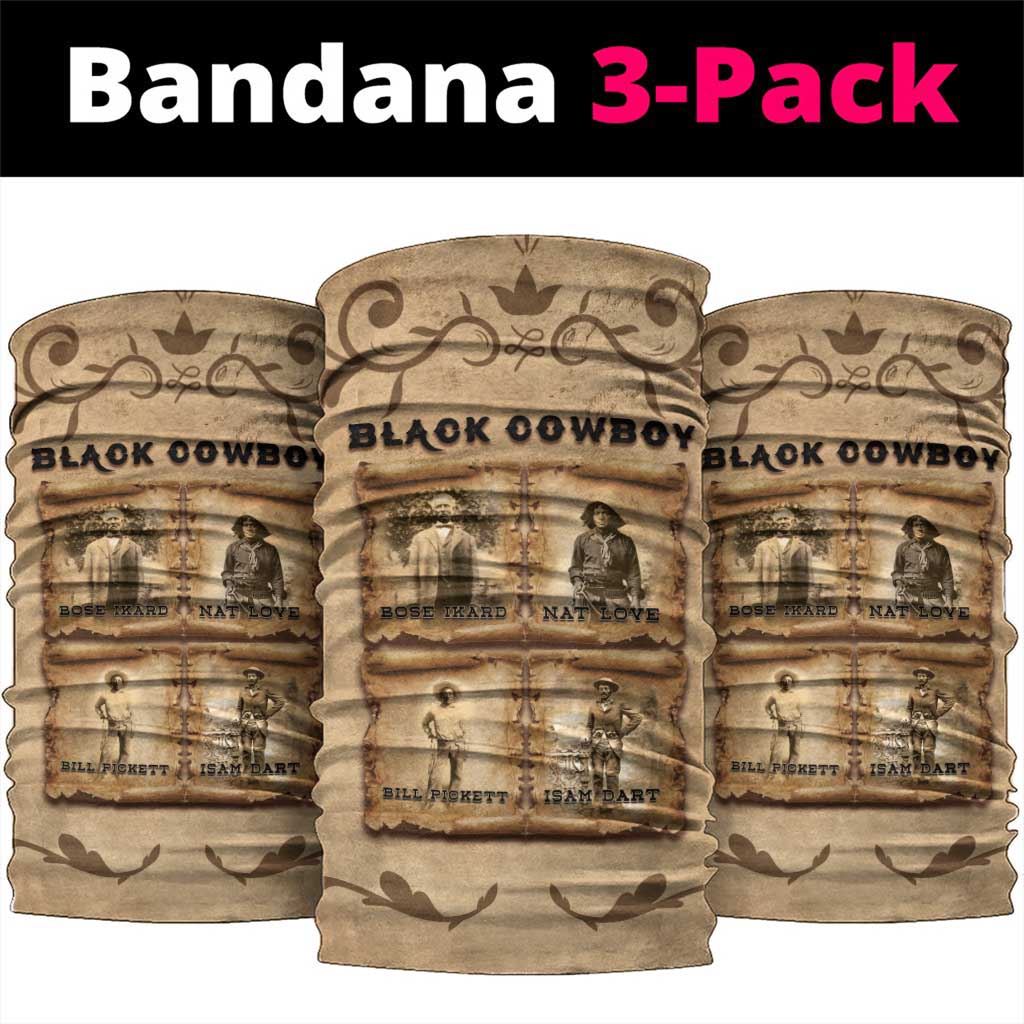 Black Cowboy Neck Gaiter Melanin Black History Western Grunge DT05