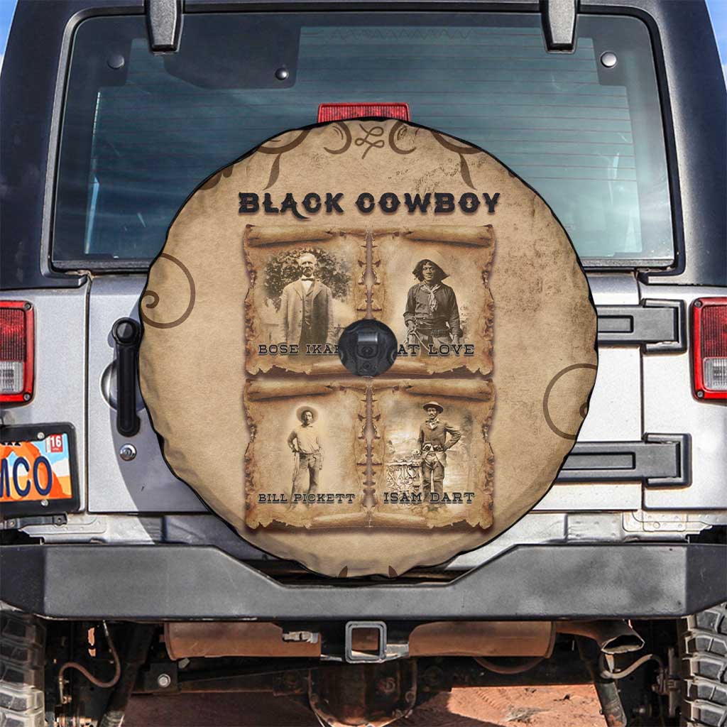 Black Cowboy Spare Tire Cover Melanin Black History Western Grunge DT05