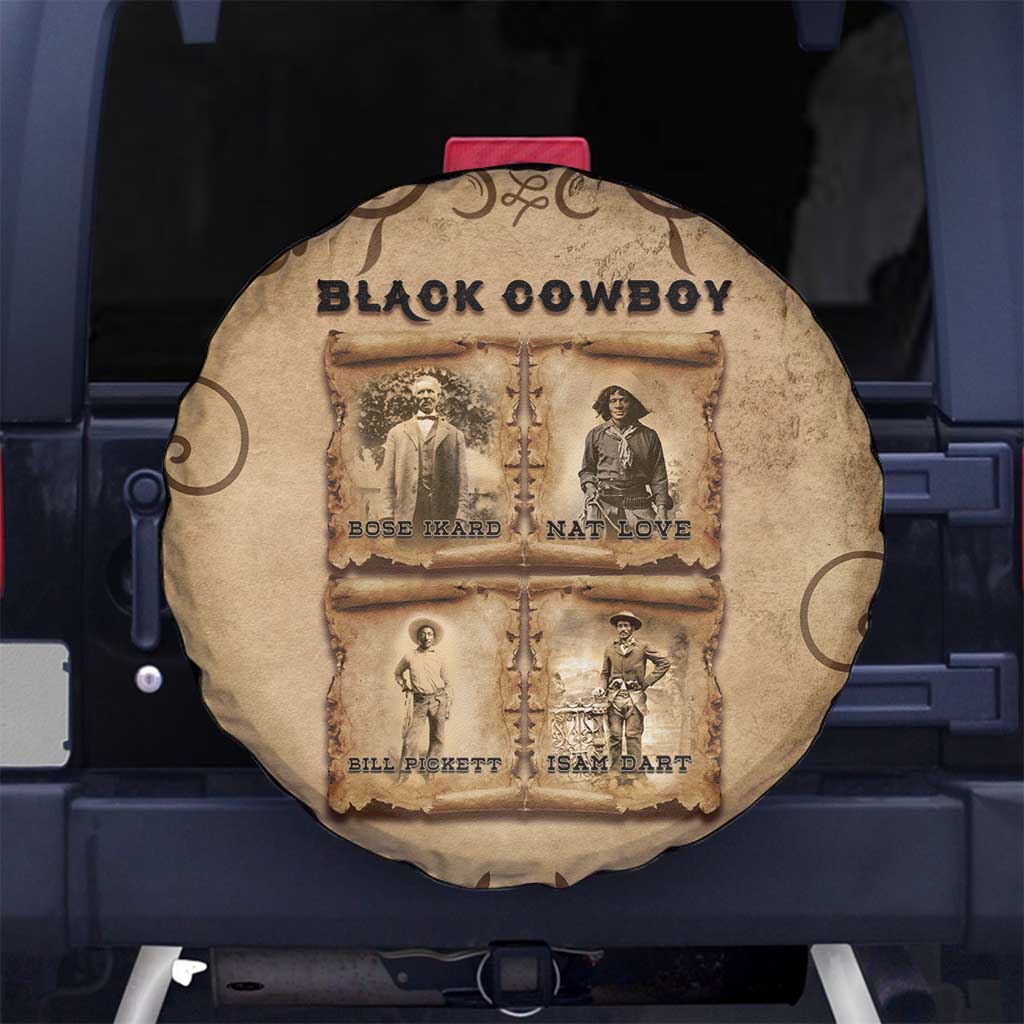 Black Cowboy Spare Tire Cover Melanin Black History Western Grunge DT05