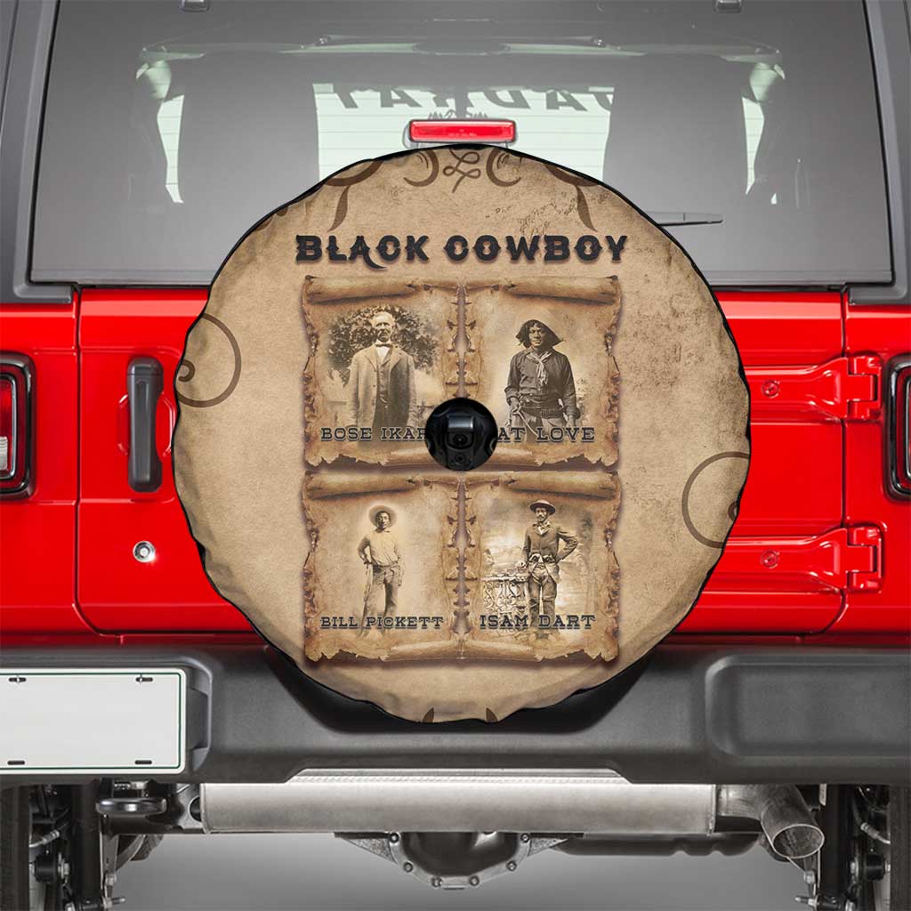 Black Cowboy Spare Tire Cover Melanin Black History Western Grunge DT05