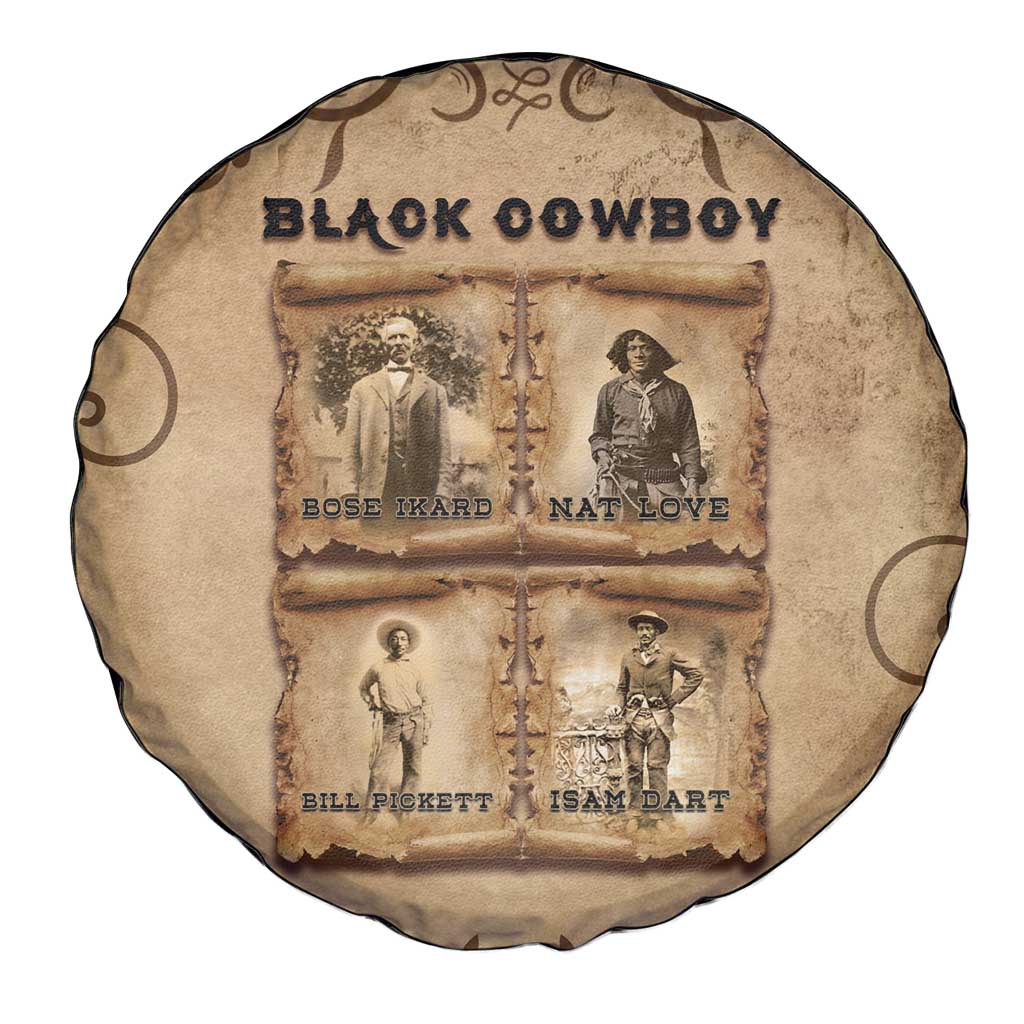Black Cowboy Spare Tire Cover Melanin Black History Western Grunge DT05