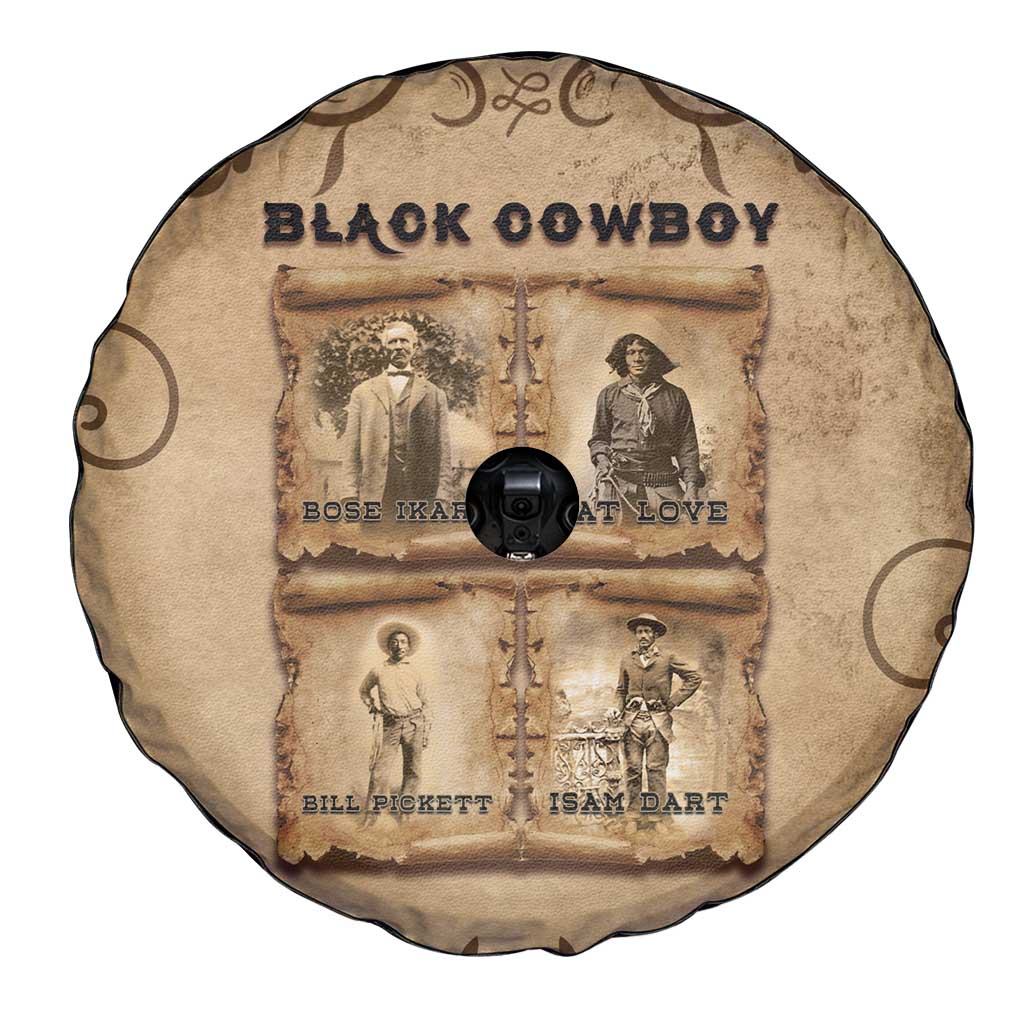Black Cowboy Spare Tire Cover Melanin Black History Western Grunge DT05