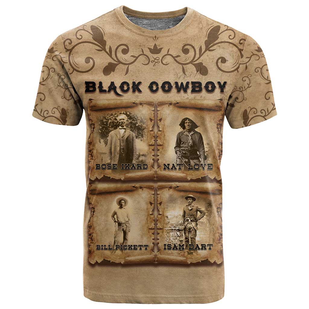 Black Cowboy T shirt African American Black History Western Grunge DT05
