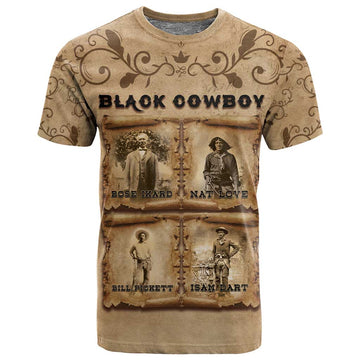 Black Cowboy T shirt African American Black History Western Grunge DT05