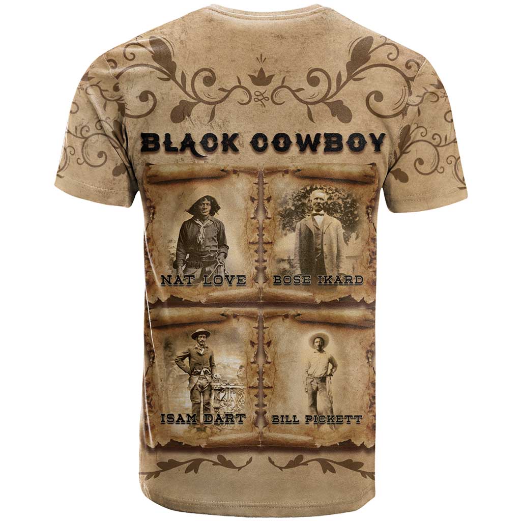 Black Cowboy T shirt African American Black History Western Grunge DT05