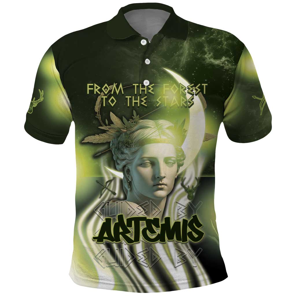 Ancient Greek Artemis Polo Shirt Goddess Of The Moon DT05