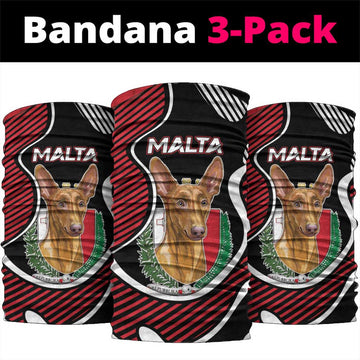 Malta Neck Gaiter Pharaoh Hound In Coat Of Arms DT05