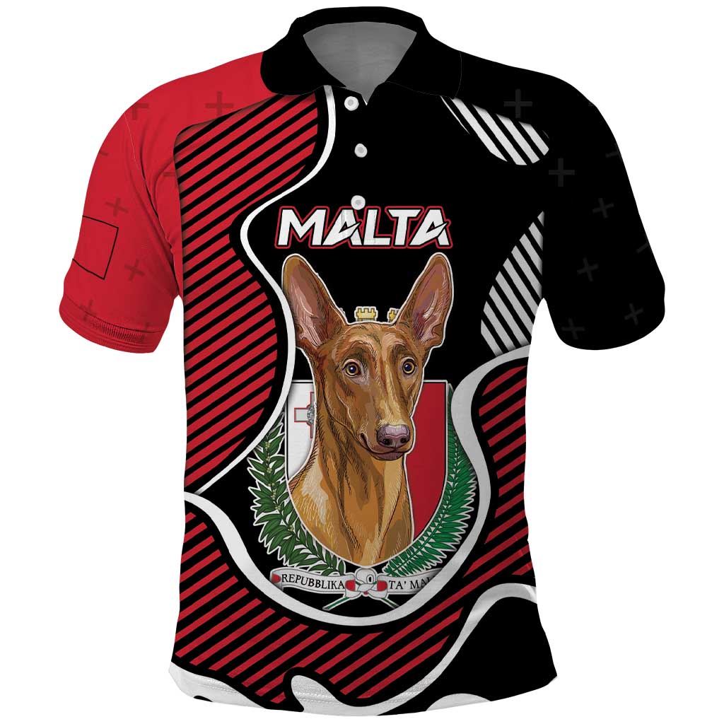 Personalized Malta Polo Shirt Pharaoh Hound In Coat Of Arms DT05