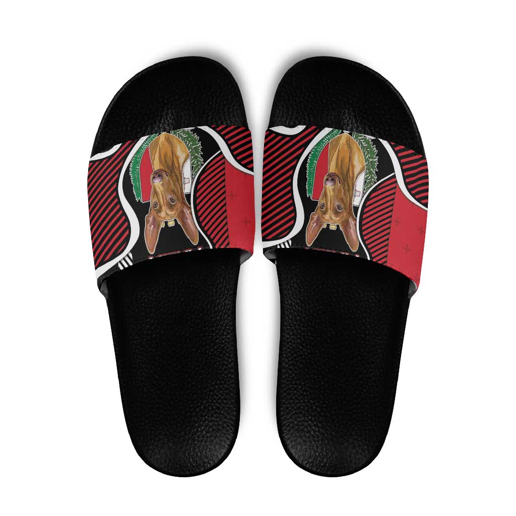 Malta Slide Sandals Pharaoh Hound In Coat Of Arms DT05