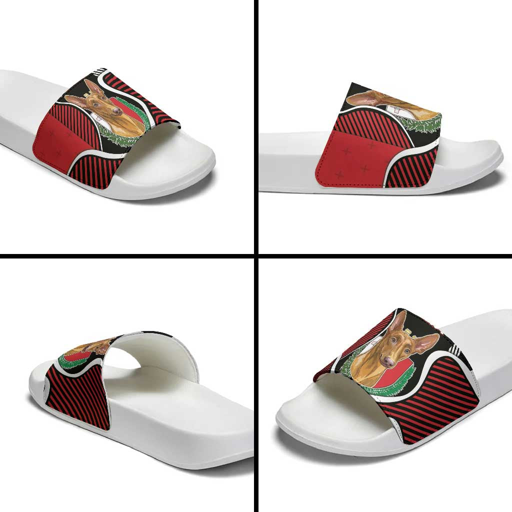 Malta Slide Sandals Pharaoh Hound In Coat Of Arms DT05