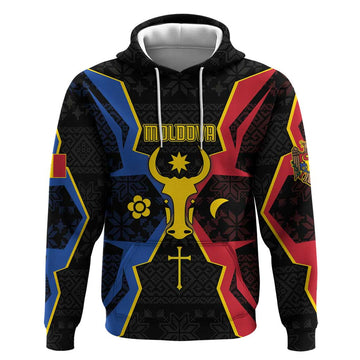 Personalized Moldova Hoodie The Aurochs Symbol With Patterns DT05